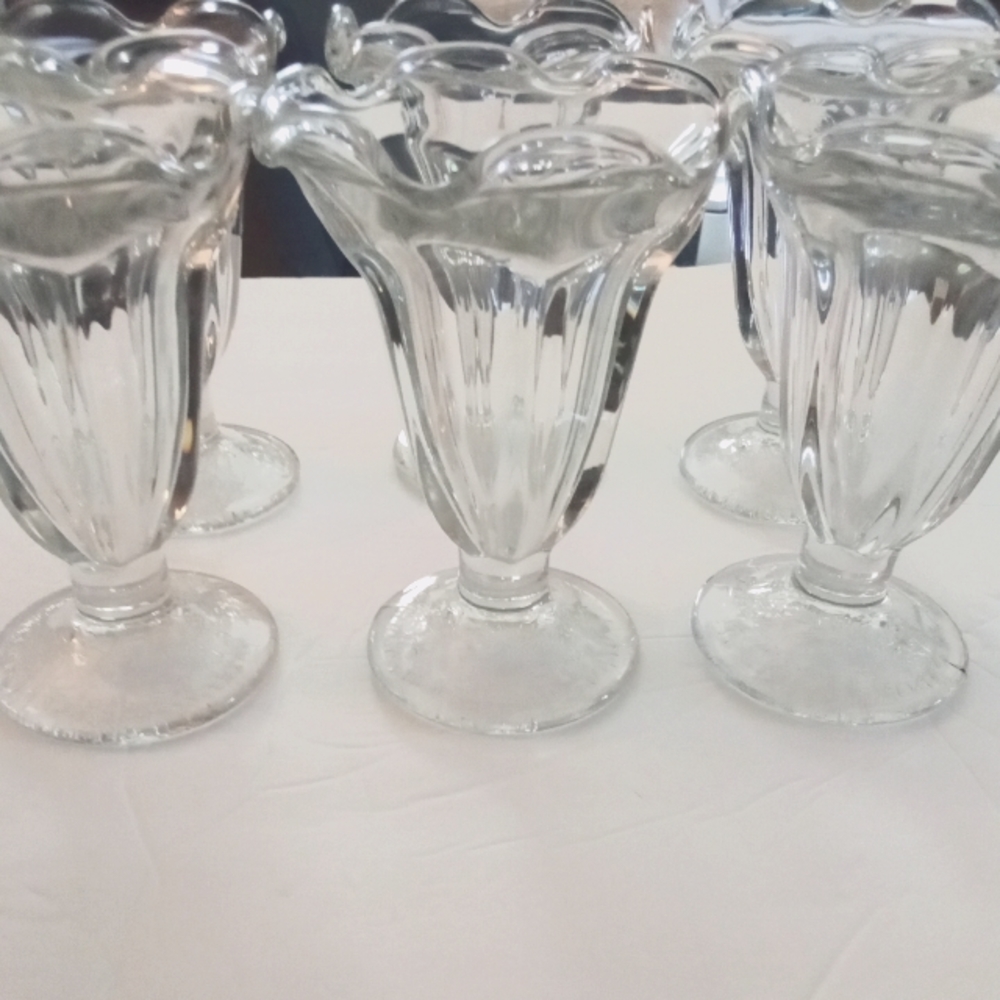 Vintage ice cream sundae glasses